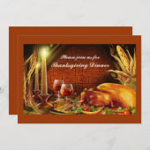 Türkei Abendessen Erntedank Einladungen (Vorne/Hinten)