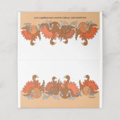 Türkei Abendessen Platzkarte (Außenseite Aufgefaltet)