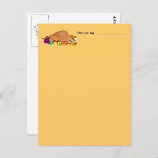 Türkei Abendessen Rezept Blank Card Postkarte (Vorne/Hinten)