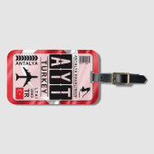 Türkei Antalya AYT Flughafen-Code Gepäckanhänger (Vorderseite (Horizontal))