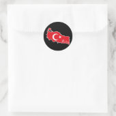 Türkei-Aufkleber Runder Aufkleber (Tasche)
