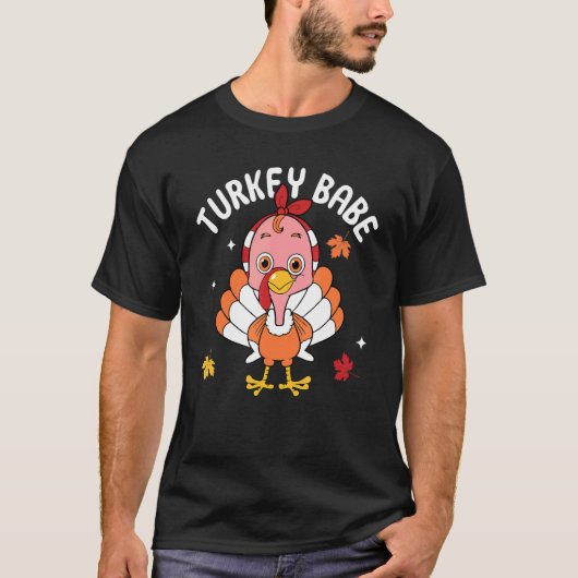 Türkei Babe Herbst Herbst Y'all Erntedank Retro B T-Shirt (Vorderseite)
