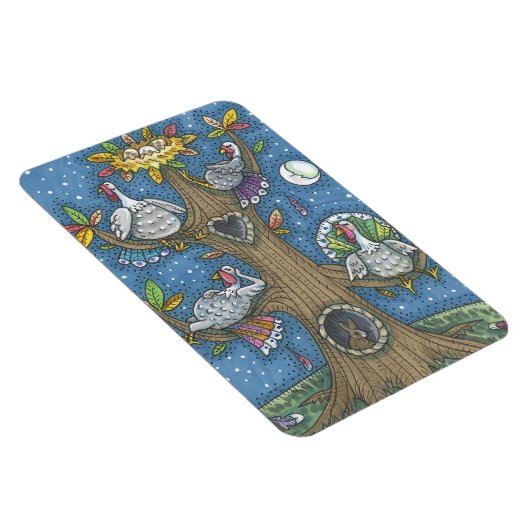 TÜRKEI BAUM, ERNTEDANK FUNNY GOBBLERS MAGNET (Rechte Seite)