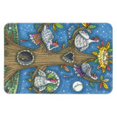 TÜRKEI-BAUM, ERNTEDANK-FUNNY GOBBLERS ROOSTING MAGNET (Horizontal)