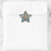 TÜRKEI-BAUM, ERNTEDANK-GOBBLERS-STICKER Stern-Aufkleber (Tasche)