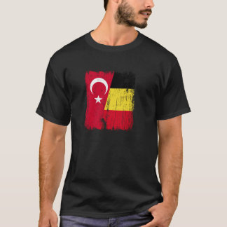 Türkei Belgien Halbfahne Türkisches Belgisches Jer T-Shirt