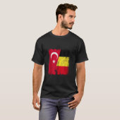 Türkei Belgien Halbfahne Türkisches Belgisches Jer T-Shirt (Vorne ganz)