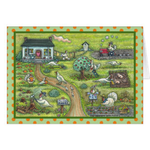 TÜRKEI-BETRIEB, LAND ERNTEDANK GREETING CARD B