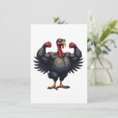 Türkei Bodybuilding Erntedank Day Gym Workout Einladung (Stehend Vorderseite)