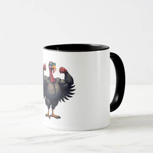 Türkei Bodybuilding Erntedank Day Gym Workout Tasse (VorderseiteRechts)