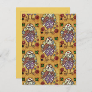 TÜRKEI-BONEN FARBFARBIG ERNTEDANK BIRD SKULL FEIERTAGSPOSTKARTE