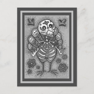 TÜRKEI-BONEN FARBFARBIG ERNTEDANK BIRD SKULL FEIERTAGSPOSTKARTE