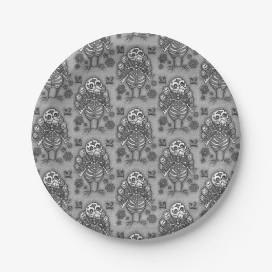 TÜRKEI-BONEN FARBFARBIG ERNTEDANK BIRD SKULL PAPPTELLER (Vorderseite)
