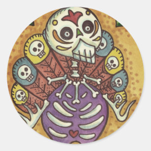 TÜRKEI-BONEN FARBFARBIG ERNTEDANK BIRD SKULL RUNDER AUFKLEBER