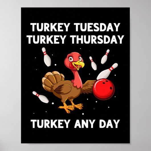 Türkei Bowling Erntedank Bowler Strike Spare Bo Poster (Vorne)