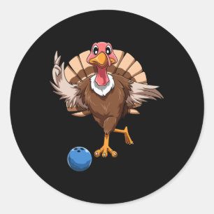 Türkei Bowling Erntedank Türkei Bowling Runder Aufkleber
