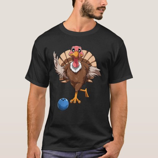 Türkei Bowling Erntedank Türkei Bowling T-Shirt (Vorderseite)