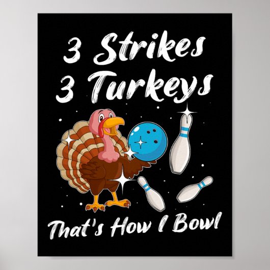 Türkei Bowling Player Strike Spare Bowler Poster (Vorne)