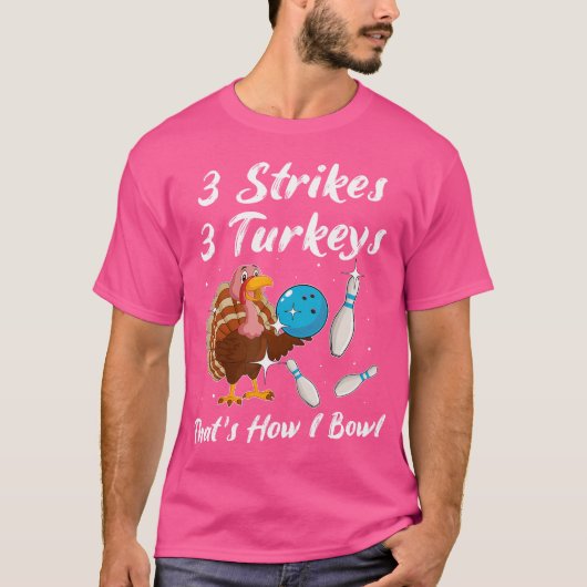 Türkei Bowling Player Strike Spare Bowler T-Shirt (Vorderseite)