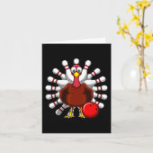 Türkei Bowling Spieler Bowlers Fall Vibes Thanksgi Karte (Gelbe Blume)