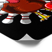 Türkei Bowling Spieler Bowlers Fall Vibes Thanksgi Poster (Ecke)