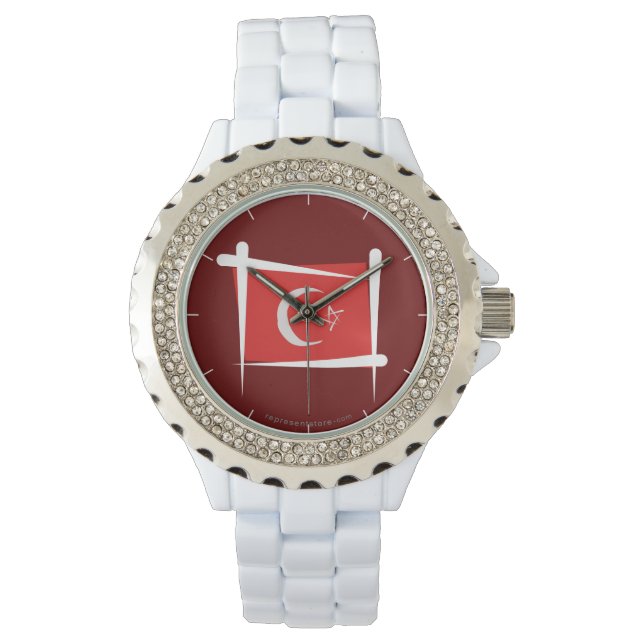 Türkei - Brandflagge Armbanduhr (Vorderseite)
