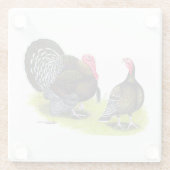 Türkei Broad Breastes Bronze Glasuntersetzer (Rückseite)