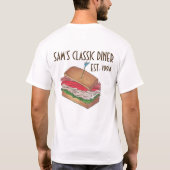 Türkei Club Sandwich Custom Diner Restaurant Perso T-Shirt (Rückseite)