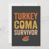 Türkei Coma Survivor Funny Erntedank Geschenk Einladung (Vorderseite)