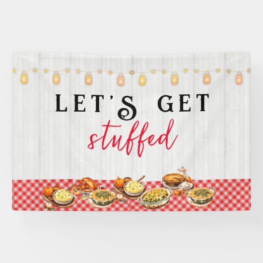 Türkei Day Friendsgiving Erntedank Dinner Banner (Horizontal)