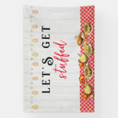 Türkei Day Friendsgiving Erntedank Dinner Banner (Vertikal)