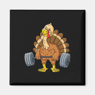 Türkei Deadlift Fun Erntedank Day Fitness Wiegen Magnet