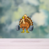 Türkei Deadlift Funny Erntedank Day Fitness Wei Acrylschild (Neutral)