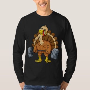 Türkei Deadlift Funny Erntedank Day Fitness Wei T-Shirt
