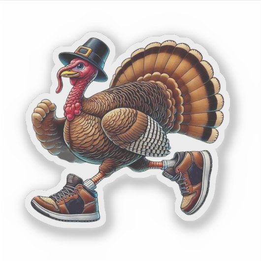 Türkei, die in Schuhen läuft Aufkleber (Vorderseite)