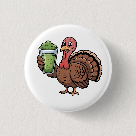 Türkei Drinks Matcha Liebhaber Erntedank Button (Vorderseite)