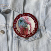 Türkei Duell Holiday Cook Off Pinback Schaltfläche Button (Beispiel)