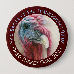 Türkei Duell Holiday Cook Off Pinback Schaltfläche Button