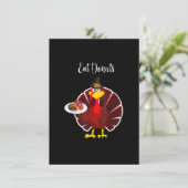 Türkei Eat Donuts Funny Mexican Sombrero Thanksgiv Einladung (Stehend Vorderseite)