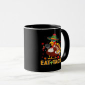 Türkei Eat Tacos Funny Mexikanischer Erntedank Tasse (VorderseiteRechts)