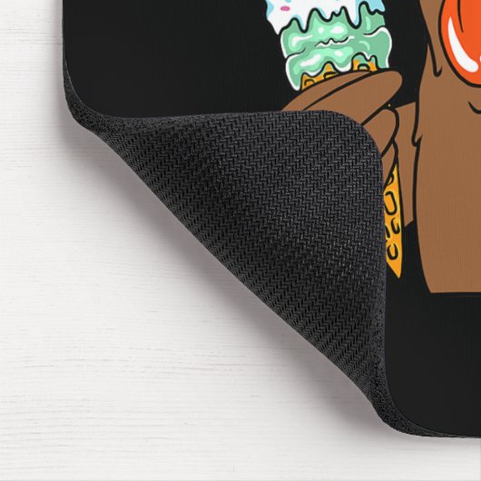 Türkei Eating Ice Cream Erntedank Day Funny Fal Mousepad (Ecke)