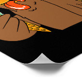 Türkei Eating Ice Cream Erntedank Day Funny Fal Poster (Ecke)