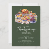 Türkei & Einrichtung Abendessen Erntedank Einladung (Vorderseite)