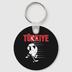 Türkei Eishockey-Liebhaber Trikot - Türkischer Eis Schlüsselanhänger