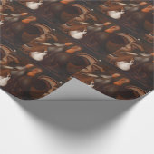 Türkei Enten 1 TaubeThanksgiving-Wrapping-Papier Geschenkpapier (Ecke)