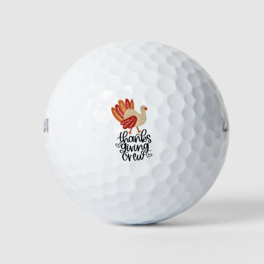 Türkei Erntedank Crew lustig niedlicher Golfer Golfball (Vorderseite)