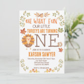 Türkei Erntedank Erste Geburtstagseinladung Einladung (Stehend Vorderseite)