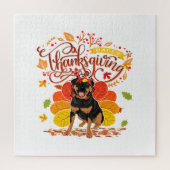 Türkei Erntedank Fall Funny Rottweiler Dog Owne Puzzle (Vertikal)