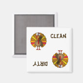 Türkei Erntedank Geschirrspüler Magnet (Vorderseite/Rückseite)