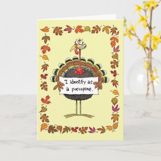 Türkei-Erntedank Karte (Gelbe Blume)